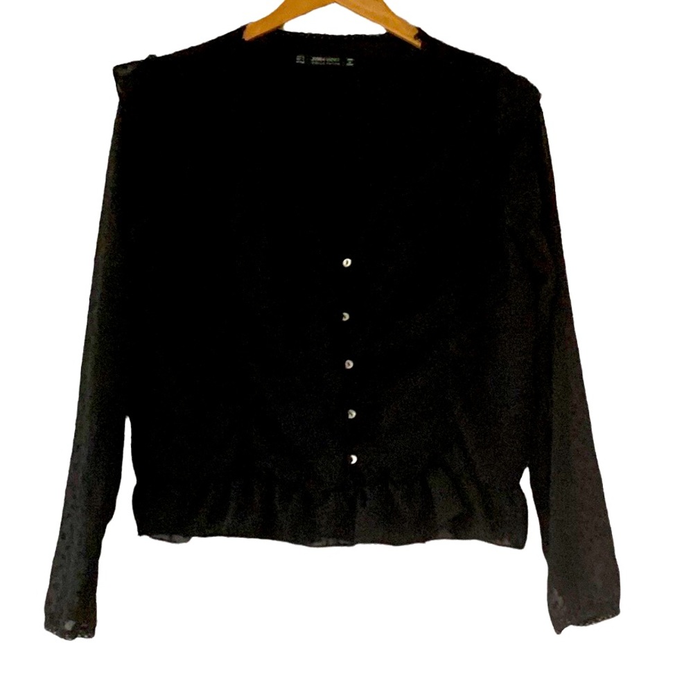 Zora Vicky blouse size large black